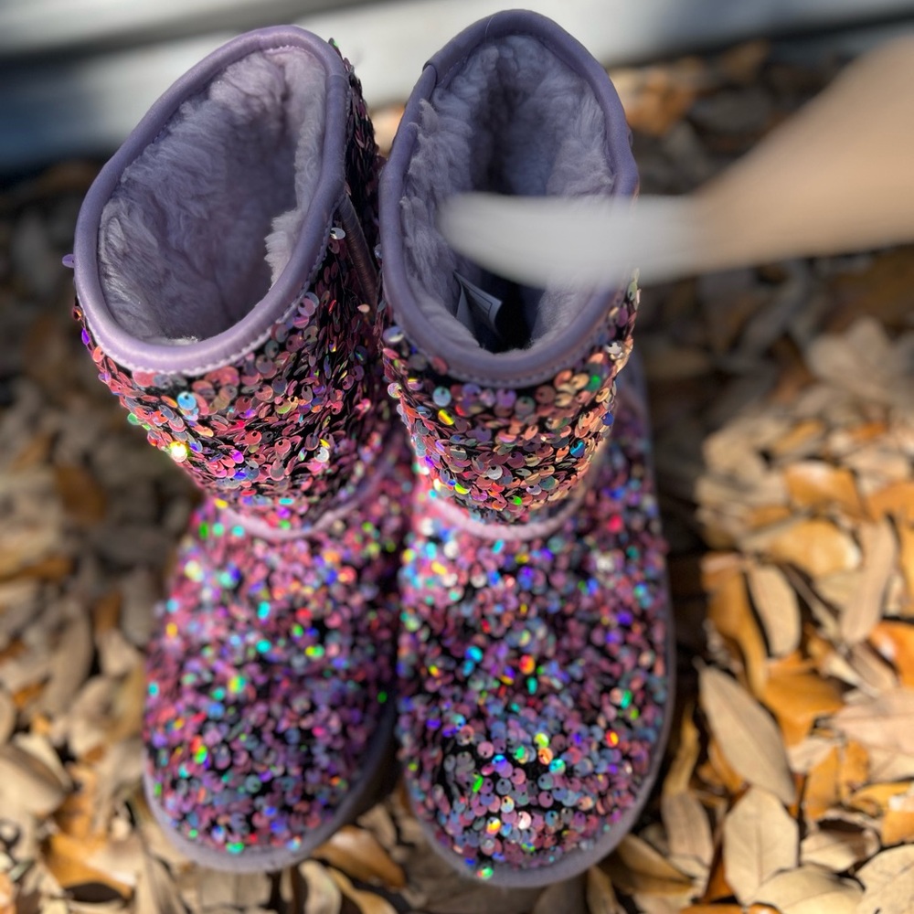 Sparkly Purple Kids UGG Boots